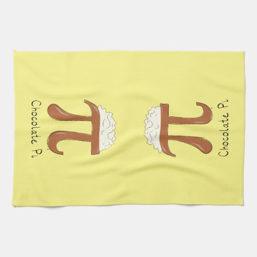 Linge De Cuisine Symbole de chocolat amusant Pi enseignant math (Horizontal)