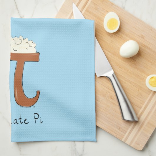 Linge De Cuisine Symbole de chocolat amusant Pi enseignant math (Quart Plié)