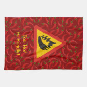 Linge De Cuisine Symbole de danger de poivre chaud (Horizontal)