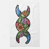 Linge De Cuisine Symbole de la lune triple Fleur du jardin (Vertical)
