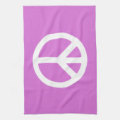 Linge De Cuisine Symbole de paix Orchidée et Blanc (Vertical)