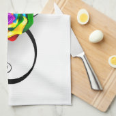 Linge De Cuisine Symbole d'infini avec Rose arc-en-ciel (Quart Plié)