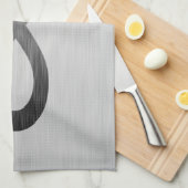 Linge De Cuisine Symbole d'infini sur la texture métallique de Faux (Quart Plié)