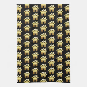 Linge De Cuisine Symbole Elegant Gold House Motif immobilier