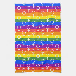 Linge De Cuisine Symbole féminin Motif arc-en-ciel
