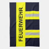 Linge De Cuisine Symbole Feuerwehr Blau uniforme (Vertical)