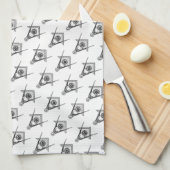 Linge De Cuisine Symbole franc-maçonnerie (Quart Plié)