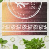 Linge De Cuisine Symbole lunaire chinois Zodiac 狗 rouge (Plié)