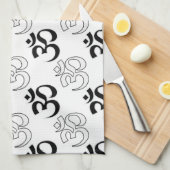 Linge De Cuisine Symbole Om, Aum (Quart Plié)