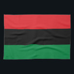 Linge De Cuisine Symbole panafricain du drapeau et de l'UNIA / vent<br><div class="desc">Serviettes de cuisine : Symbole du drapeau panafricain - UNIA / Tribande horizontale de rouge,  noir et vert. Le drapeau panafricain—aussi connu sous le nom de drapeau afro-américain,  drapeau de libération noire,  drapeau de l'UNIA. Souvent utilisé avec le mouvement Black Lives Matter.</div>