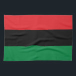 Linge De Cuisine Symbole panafricain du drapeau et de l'UNIA / vent<br><div class="desc">Serviettes de cuisine : Symbole du drapeau panafricain - UNIA / Tribande horizontale de rouge,  noir et vert. Le drapeau panafricain—aussi connu sous le nom de drapeau afro-américain,  drapeau de libération noire,  drapeau de l'UNIA. Souvent utilisé avec le mouvement Black Lives Matter.</div>