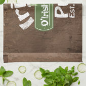 Linge De Cuisine Symbole personnalisé Irish Pub Old Keg (Plié)