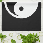 Linge De Cuisine Symbole Yin Yang - tatouage solide design 2 (Plié)