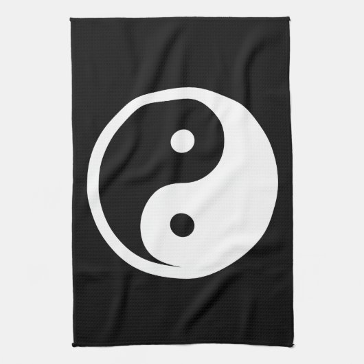 Linge De Cuisine Symbole Yin Yang - tatouage solide design 2 (Vertical)