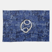Linge De Cuisine Symbole Zodiaque du cancer de l'argent Marine Cami (Horizontal)