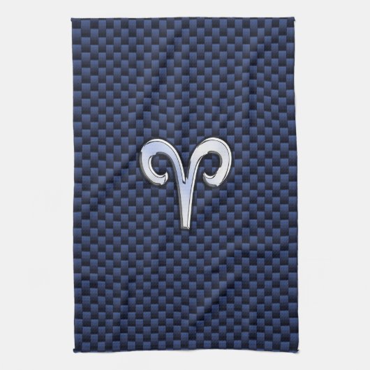 Linge De Cuisine SYMBOLE Zodiaque Silver Aries Style carbone de la  (Vertical)