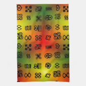 Linge De Cuisine Symboles Adinkra Aux Couleurs Africaines (Vertical)