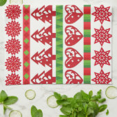 Linge De Cuisine Symboles de Noël (Plié)