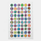 Linge De Cuisine Symboles de paix colorés (Vertical)