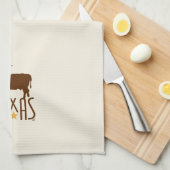 Linge De Cuisine Symboles du Texas, Longhorn, brun (Quart Plié)