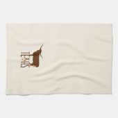 Linge De Cuisine Symboles du Texas, Longhorn, brun (Horizontal)