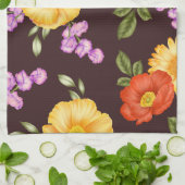 Linge De Cuisine Symphonie d'Automne - Conception Florale (Plié)