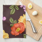 Linge De Cuisine Symphonie d'Automne - Conception Florale (Quart Plié)