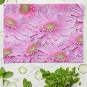 Linge De Cuisine "Symphonie des Gerberas roses" (Plié)