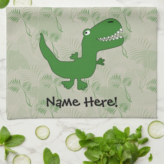Linge De Cuisine T-Rex Tyrannosaurus Rex Dinosaur Cartoon Enfants G (Plié)