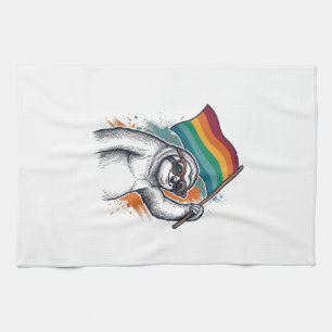 Linge De Cuisine T-shirt avec gravure vintage de paresseux de fiert