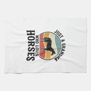Linge De Cuisine T-shirt avec gravure vintage Grand-mère aime les c