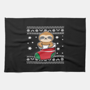 Linge De Cuisine T-shirt classique de Noël Sloth