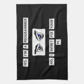 Linge De Cuisine T-shirt de l'avertissement du programmeur (Vertical)