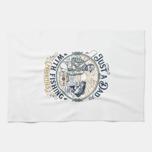Linge De Cuisine T-shirt de pêche pour la fête des pères Papa Juste