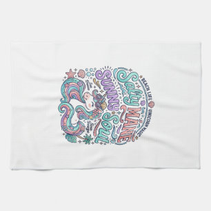 Linge De Cuisine T-Shirt de style rétro Licorne Salty Mane Sunny So