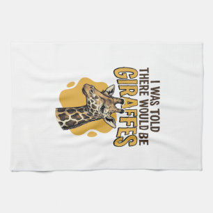 Linge De Cuisine T-shirt design de girafe drôle gravure vintage_1