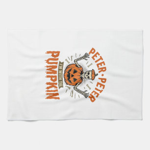 Linge De Cuisine T-shirt drôle de squelette d'Halloween Peter Peter