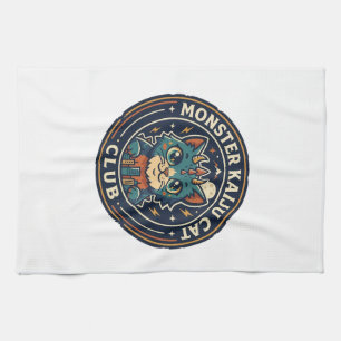 Linge De Cuisine T-shirt graphique Monster Kaiju Cat - Art Monster