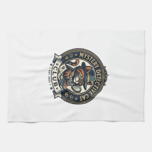 Linge De Cuisine T-shirt graphique Mystère Détective Chat - Mystère