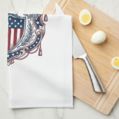 Linge De Cuisine T-shirt graphique vectoriel de style de drapeau de (Quart Plié)