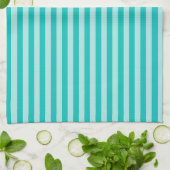 Linge De Cuisine Tabard à imprimé tout en vert rayé (Plié)
