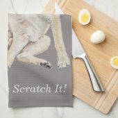 Linge De Cuisine tableau à gratter avec un slogan drôle (Quart Plié)