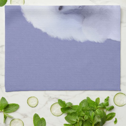 Linge De Cuisine Tableau blanc standard de caniche - Art original d (Plié)