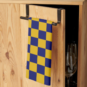 Linge De Cuisine Tableau de bord jaune de la marine foncée et de la