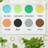 Linge De Cuisine Tableau de couleurs école enseignant enfants table (Plié)