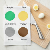 Linge De Cuisine Tableau de couleurs école enseignant enfants table (Quart Plié)