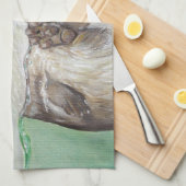 Linge De Cuisine Tableau de la loutre de rivière joueuse (Quart Plié)