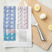 Linge De Cuisine Tableau des éléments périodique entièrement mis à (Quart Plié)