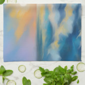 Linge De Cuisine Tableau des vagues bleu clair sous le soleil (Plié)