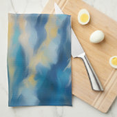 Linge De Cuisine Tableau des vagues bleu clair sous le soleil (Quart Plié)